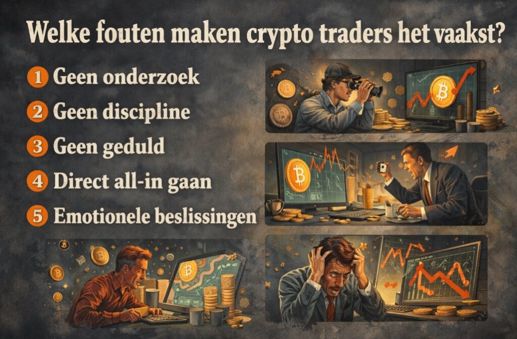 Welke fouten maken crypto traders het vaakst